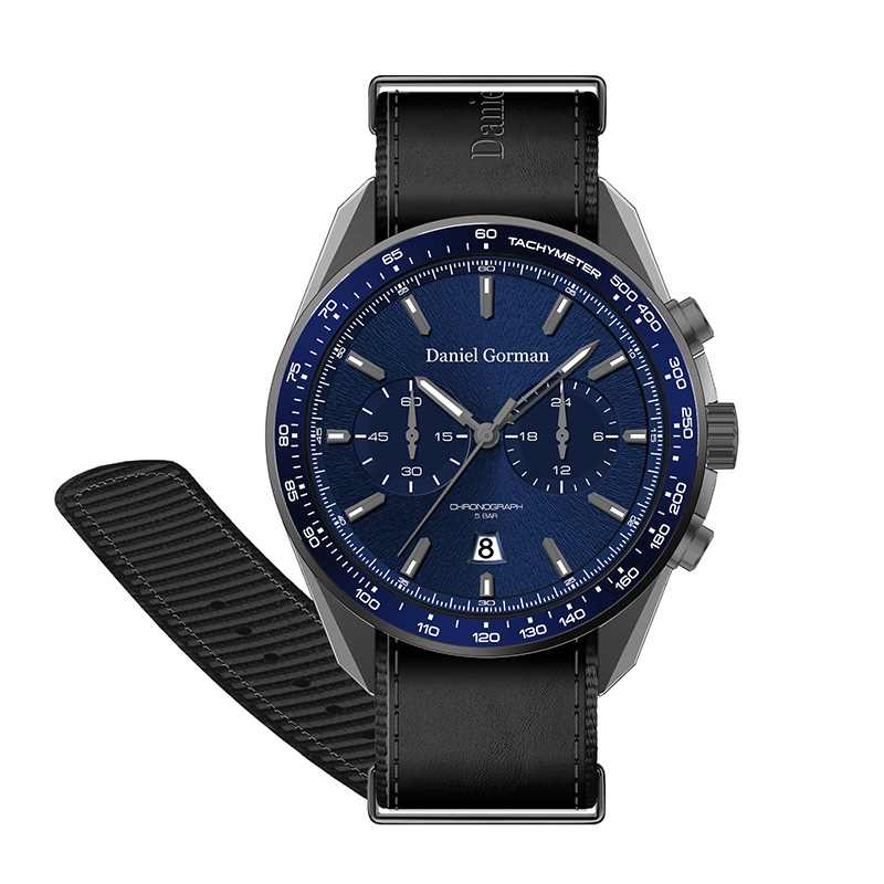 2022 Daniel Gormandg9005 Men de lujo Relojes de logotipo personalizado Reloj de doble tourbillon de acero inoxidable de acero inoxidable