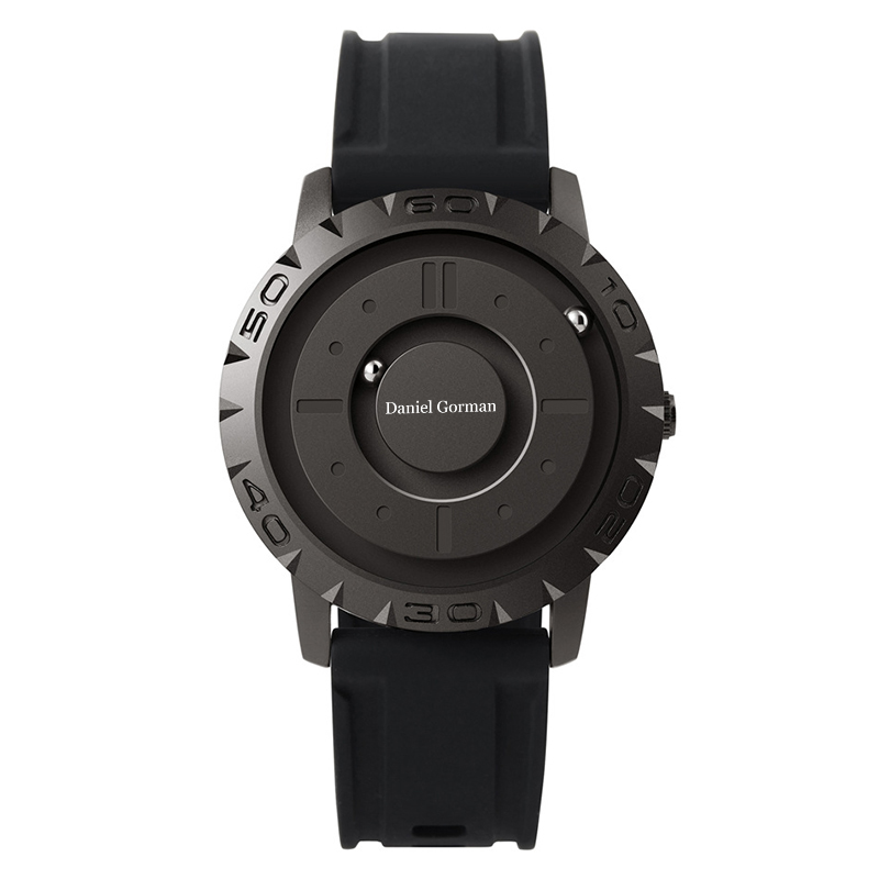Daniel Gorman GO14 Magnetic Bead Men \\\\ s Watch Personalized Creative Sports Watch Fold Borderless Fashion Diseño de acero inoxidable Reloj impermeable